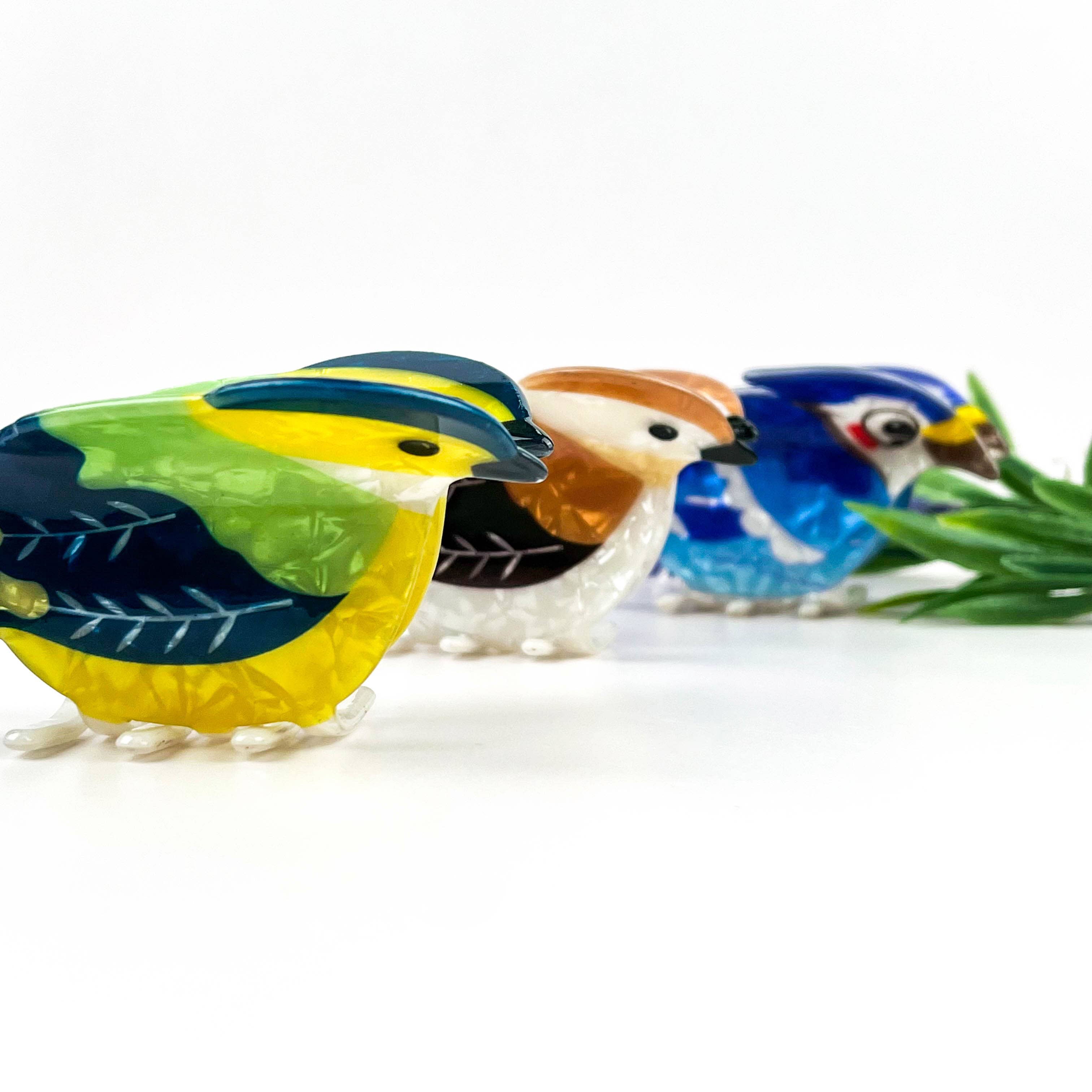 Blue Bird Acrylic Hair Claw