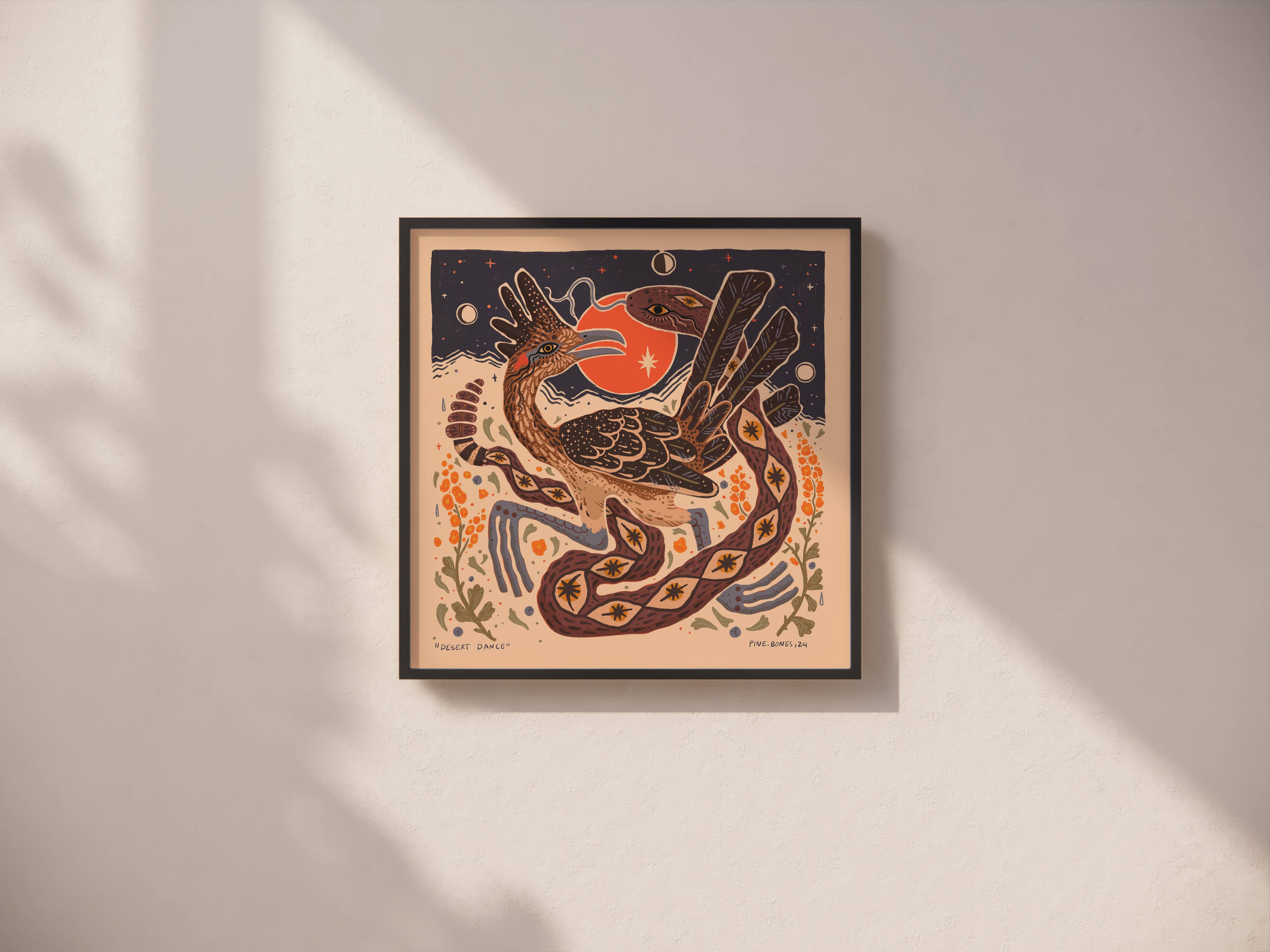 Desert Dance - 8x8 Nature Wilderness Art Print 