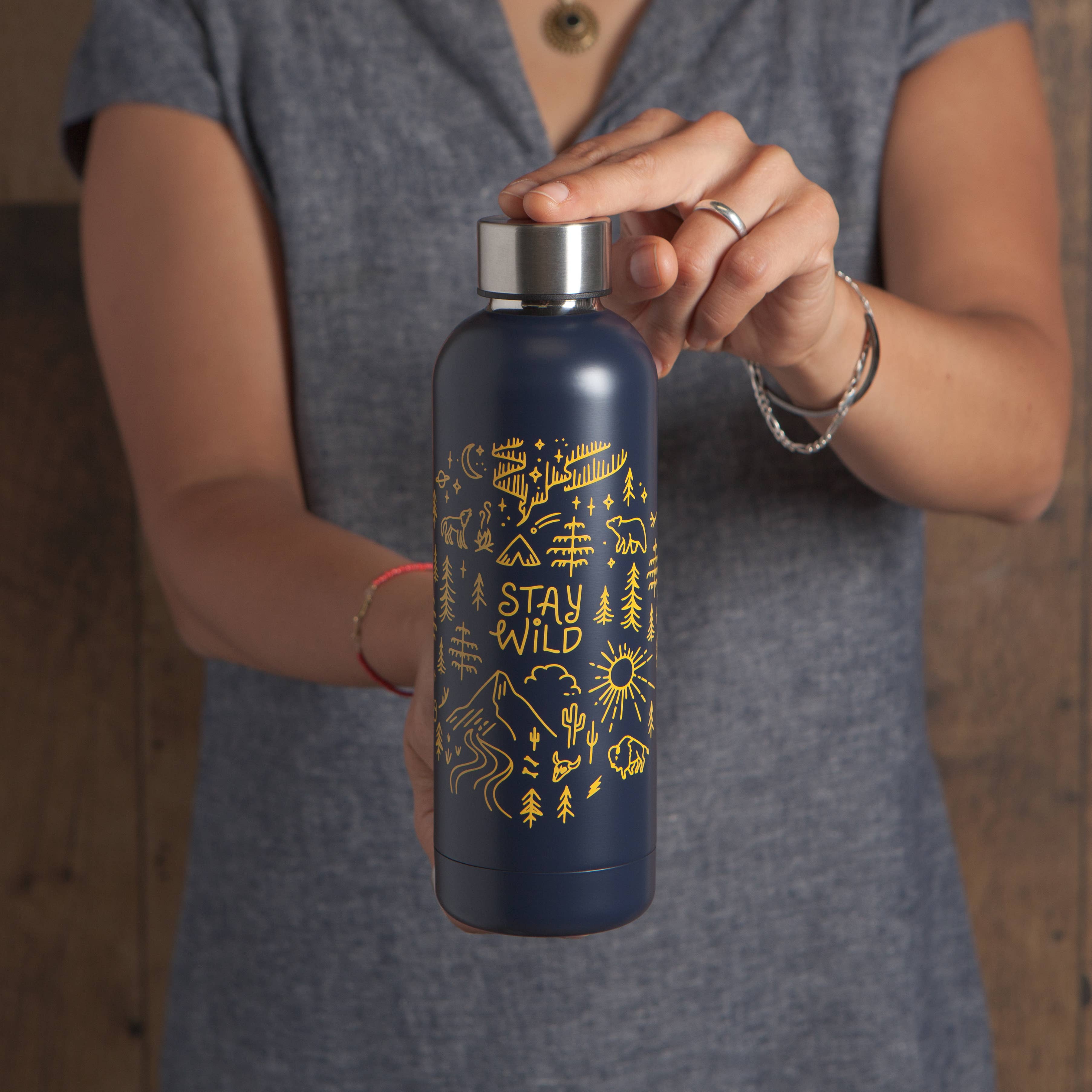 Stay Wild Stainless Steel Water Bottle