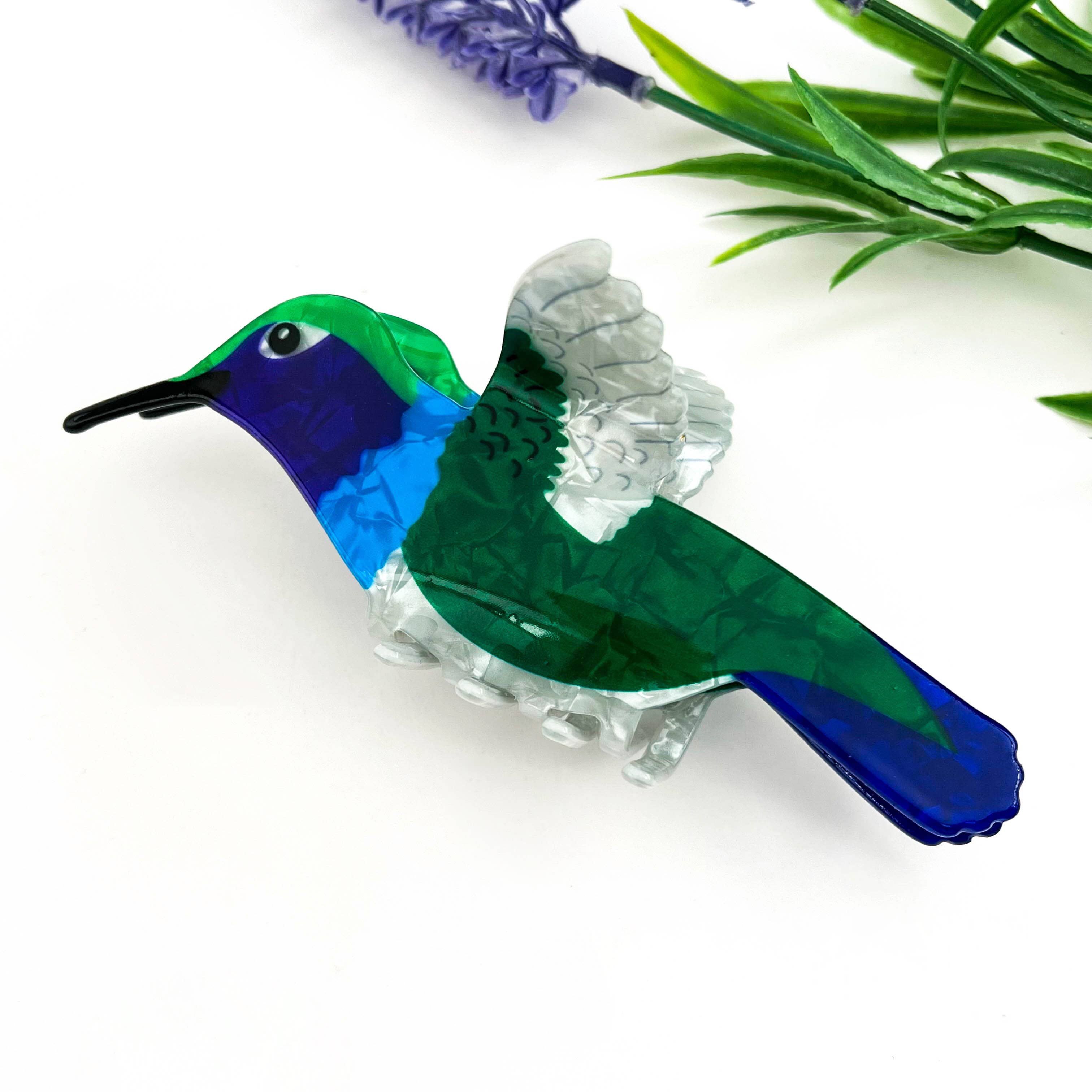 Blue Bird Acrylic Hair Claw