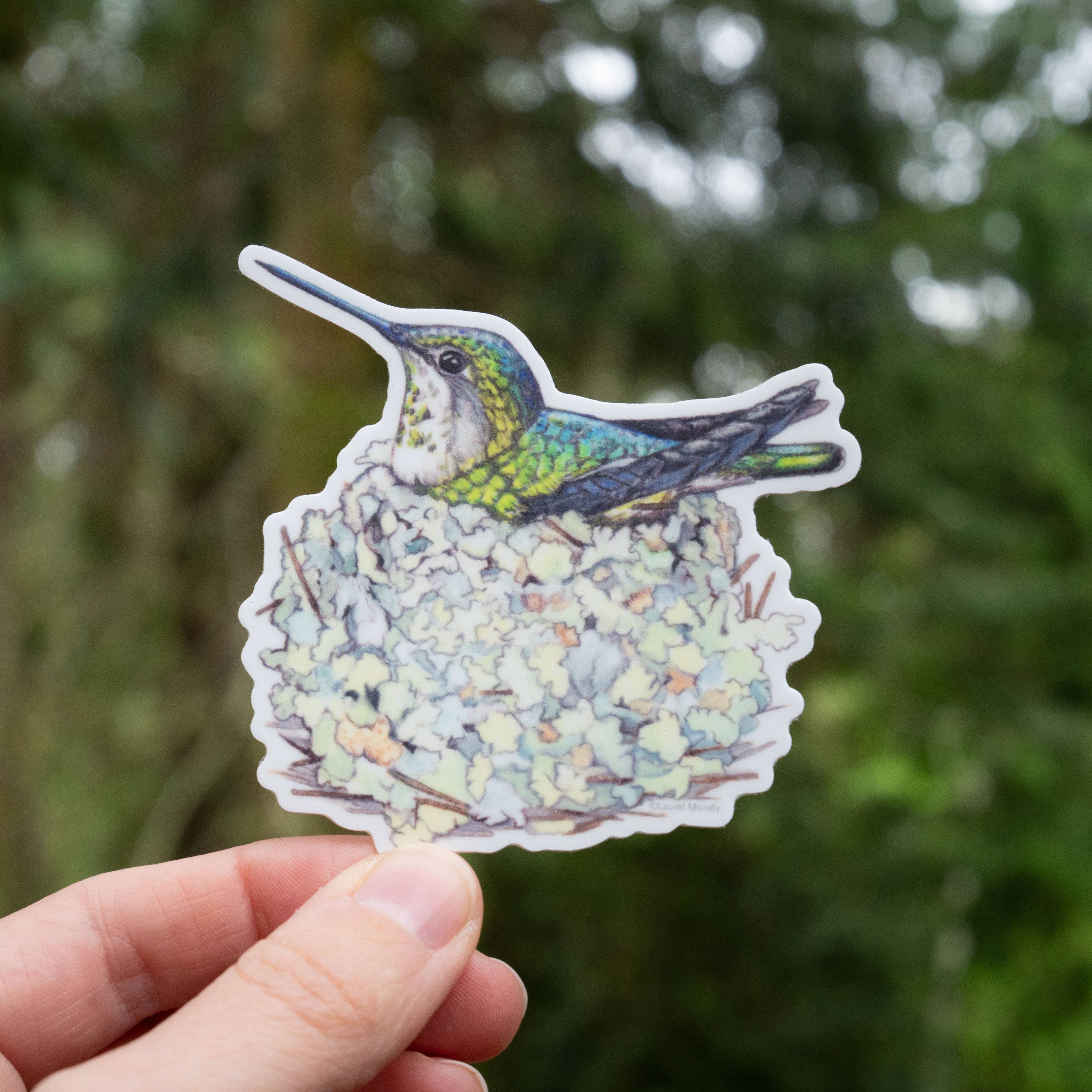 Hummingbird Mama 3" Medium Vinyl Sticker Waterproof