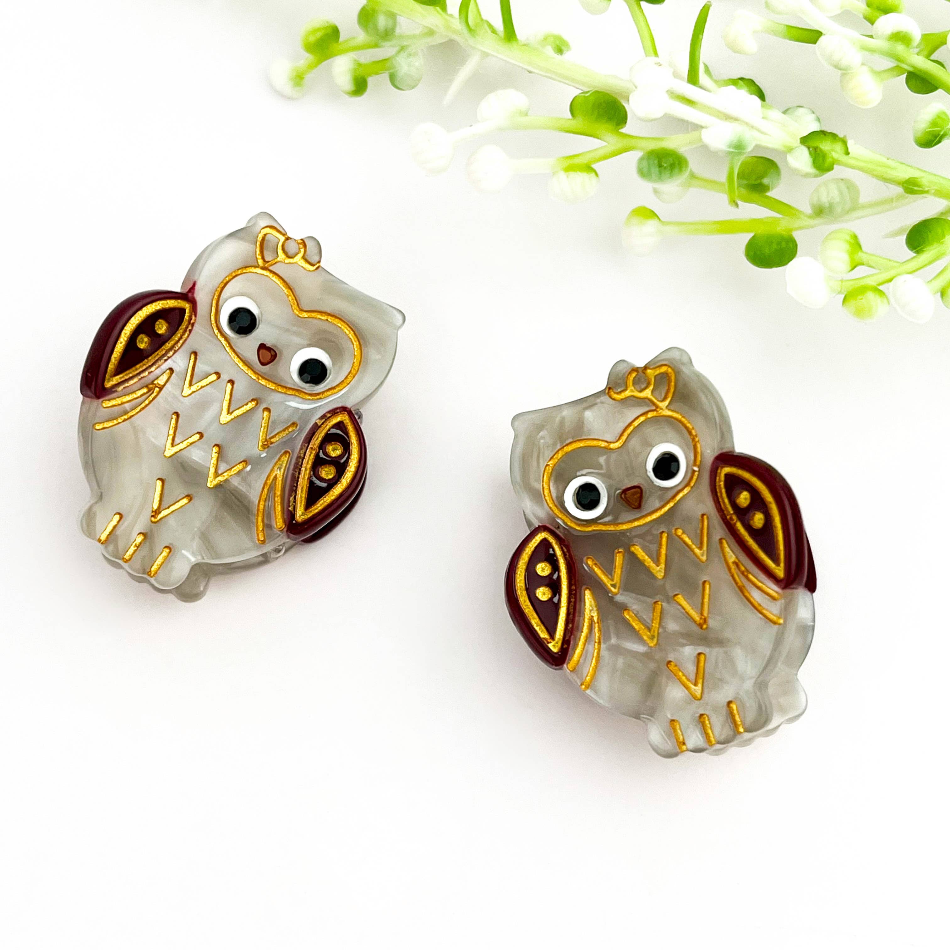 Pink Mini Owl Hair Claw