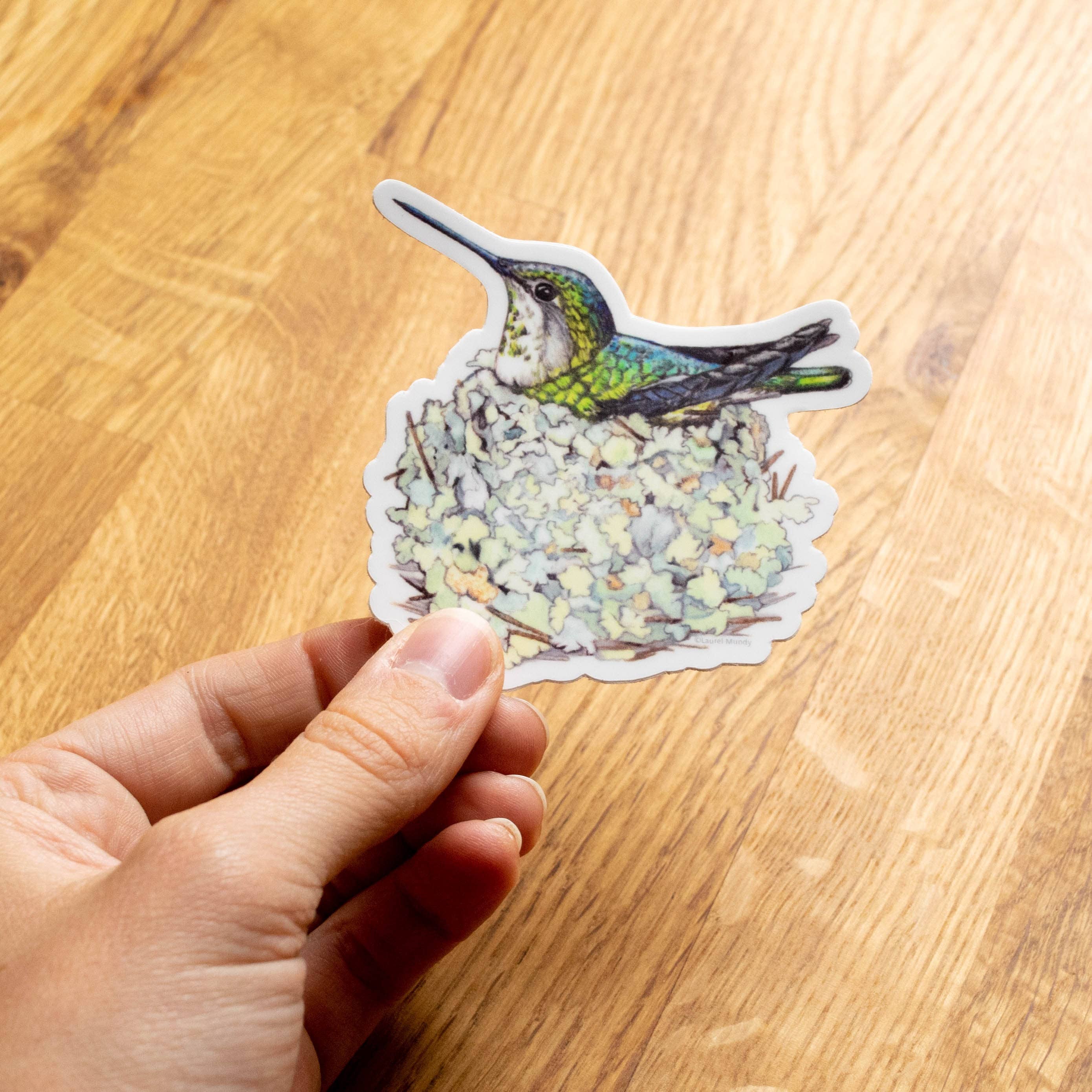 Hummingbird Mama 3" Medium Vinyl Sticker Waterproof