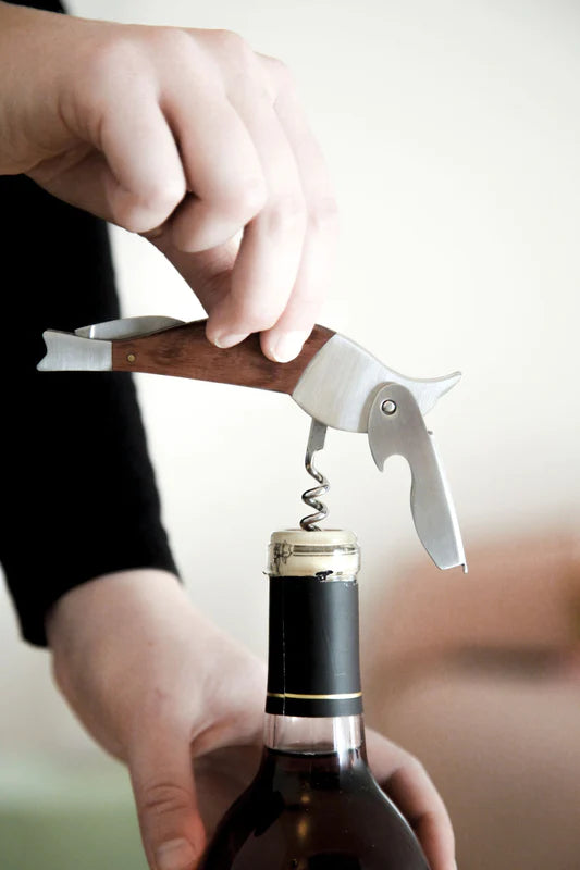 Wooden Bird Corkscrew