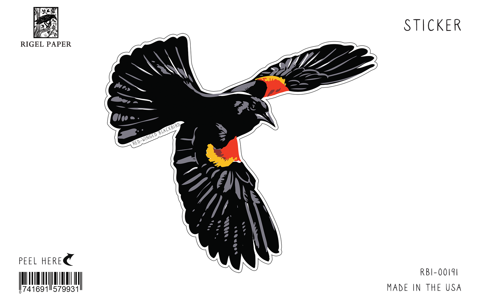 Red-wingedBlackbirds Bird Sticker