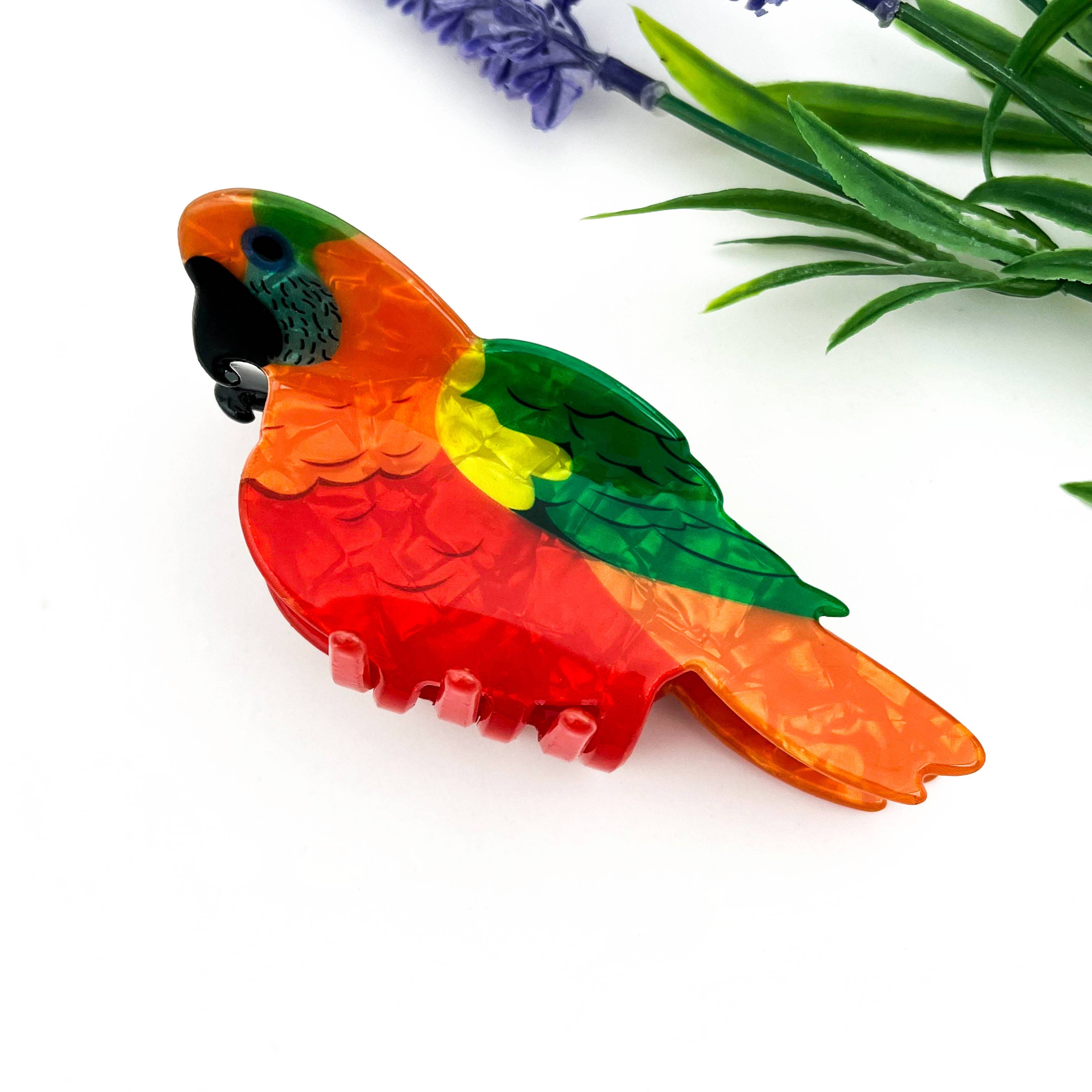 Brown Bird Acrylic Hair Claw