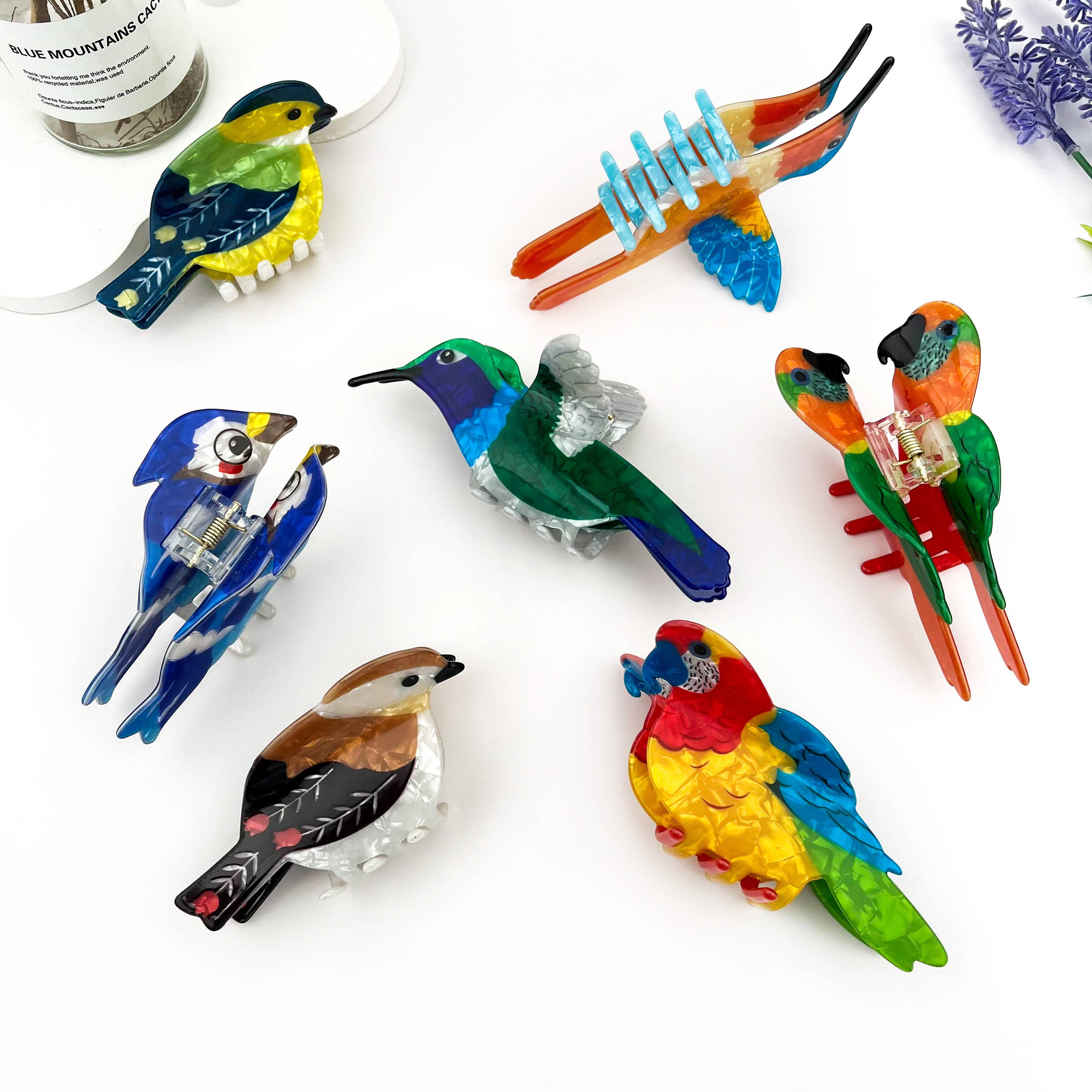 Brown Bird Acrylic Hair Claw