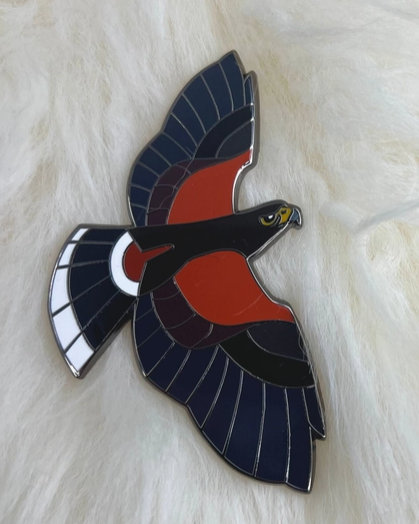 Large Harris's Hawk Enamel Pin