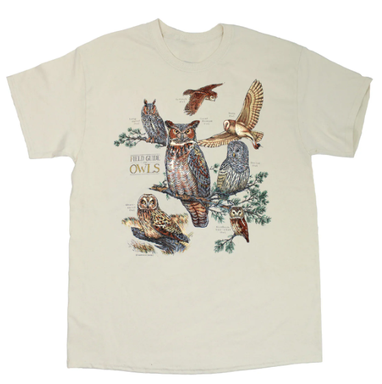 Field Guide to Owls Unisex Tee by Liberty Graphics