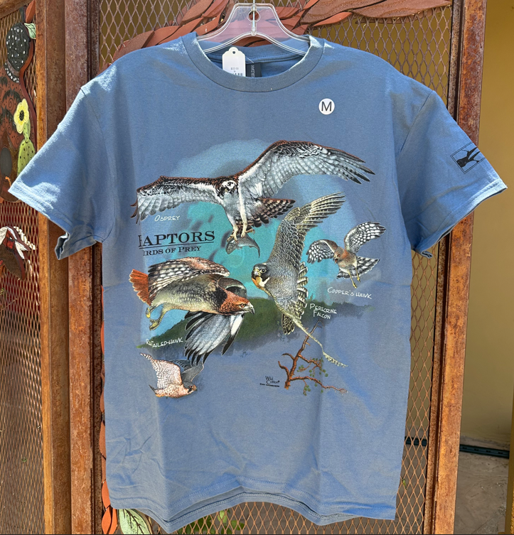 Raptors: Birds Of Prey Cotton T-Shirt - Tucson Bird Alliance Branded