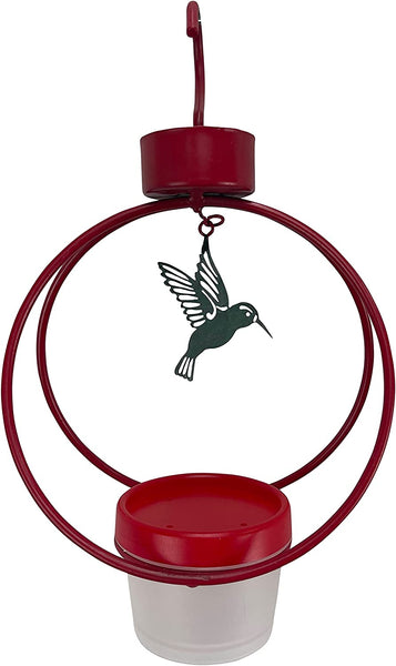 Geometric Metal Hummingbird Feeder