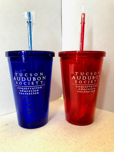 Tucson Audubon Logo Cup with Straw